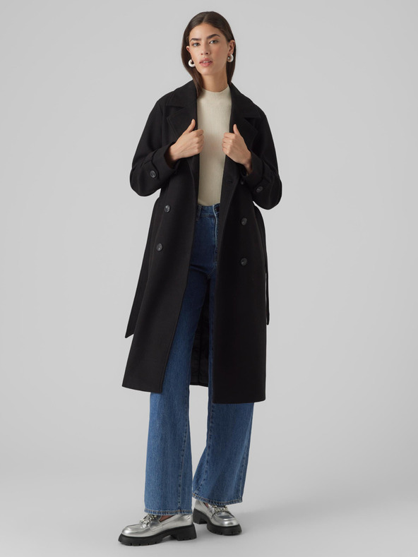 Vero Moda Palton negru VERO MODA Fortunevega pentru femei