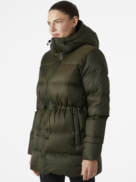 Helly Hansen Jachetă matlasată de iarnă pentru femei Khaki HELLY HANSEN W ESSENCE DOWN PARKA