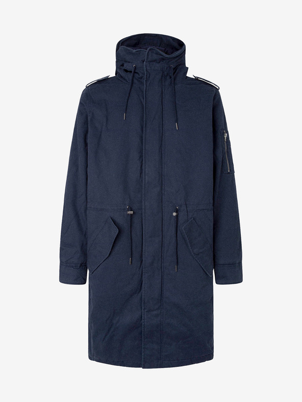 Pepe Jeans Parka de iarnă albastru închis pentru bărbați Pepe Jeans Bowie