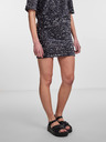 Pieces Fustă cu paiete negre pentru femei Pieces Kam