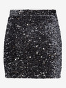 Pieces Fustă cu paiete negre pentru femei Pieces Kam