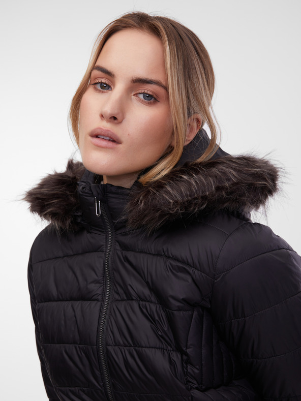 Orsay Geacă matlasată neagră pentru femei ORSAY