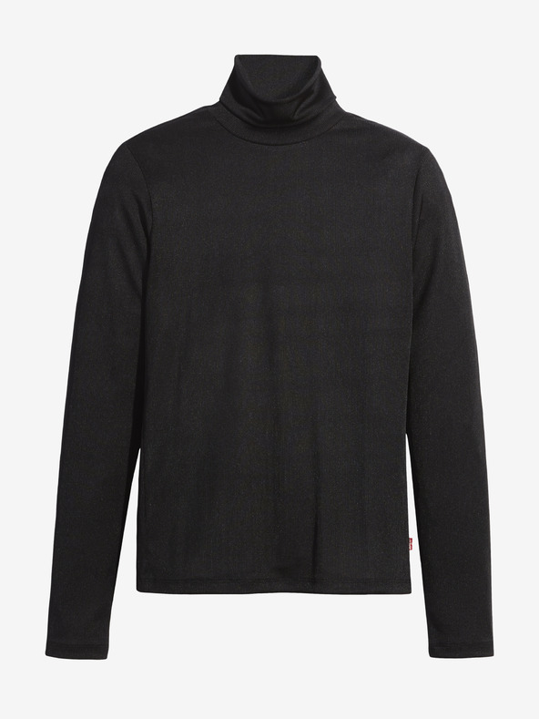 Levi's® Cămașă cu gât înalt cu nervuri pentru femei, neagră Levi's® Oriel