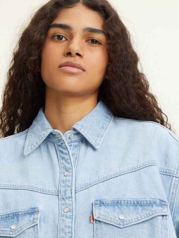 Levi's® Rochie cămașă din denim albastru deschis Levi's® Elowen Western