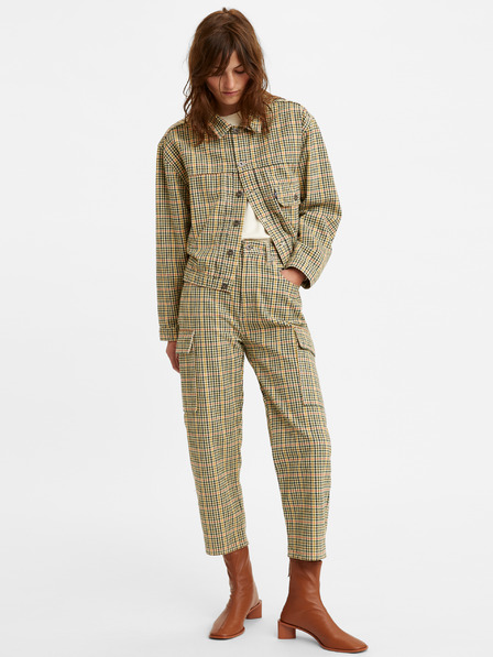 Levi's® Pantaloni scurți pentru femei Levi's® galbeni și verzi în carouri