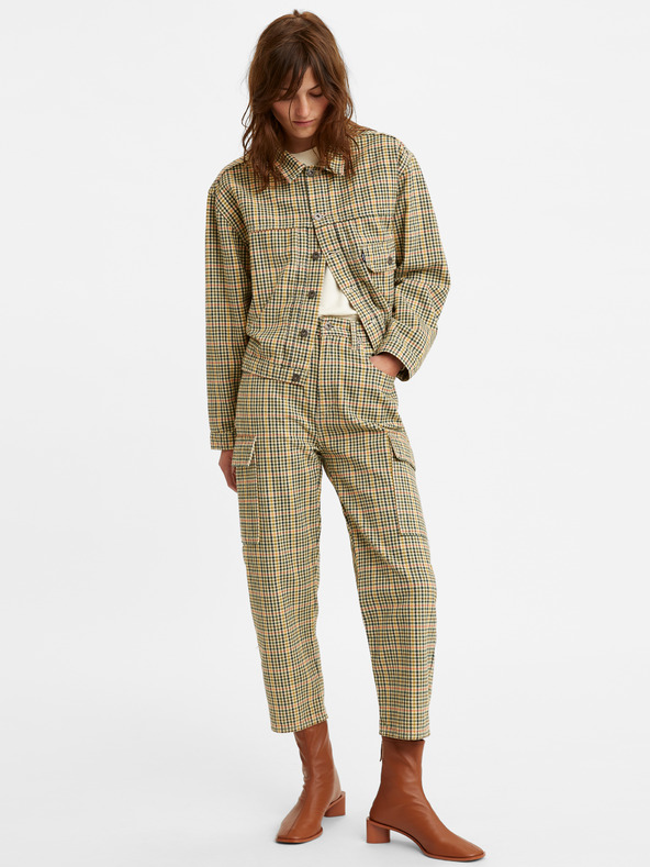 Levi's® Pantaloni scurți pentru femei Levi's® galbeni și verzi în carouri