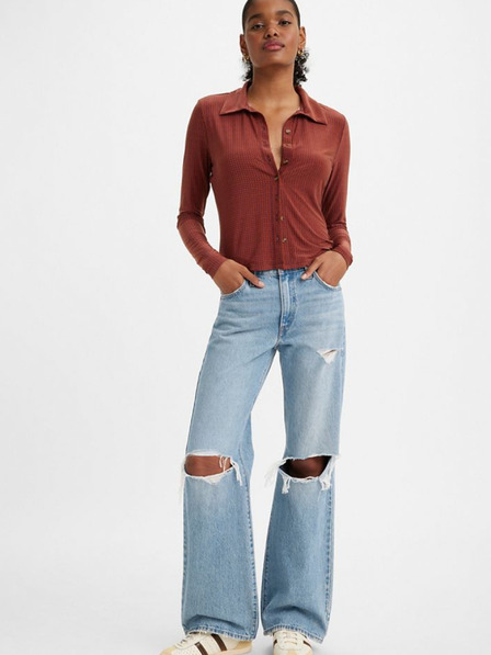 Levi's® Blugi Levi's® Baggy Boot Wide pentru femei, albastru deschis