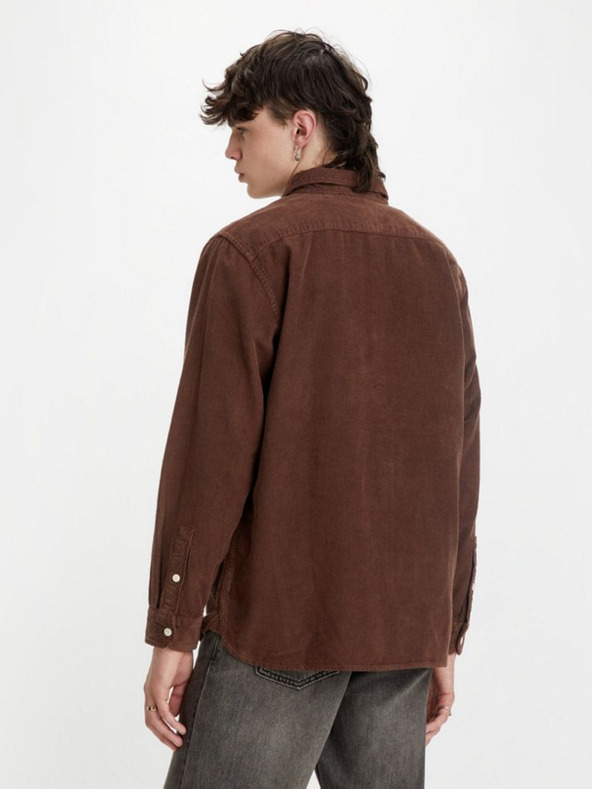 Levi's® Cămașă din catifea Levi's® Jackson Worker maro închis pentru bărbați