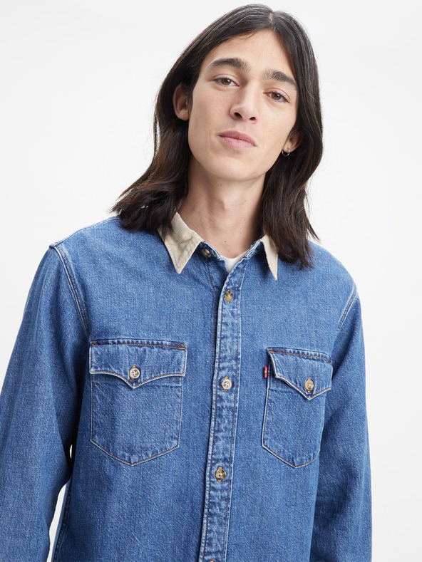 Levi's® Cămașă din denim albastru Levi's® Western pentru bărbați