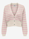 ONLY Cardigan cu dungi roz și bej pentru femei ONLY Asa