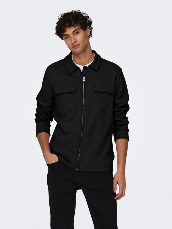 ONLY & SONS Hanorac negru pentru bărbați ONLY & SONS New Kodyl