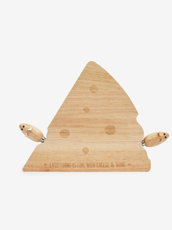 SIFCON Scândură de brânză din lemn și set de cuțite SIFCON