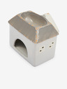 SIFCON Lampă de aromaterapie din ceramică maro-gri în formă de casă 13x12 SIFCON