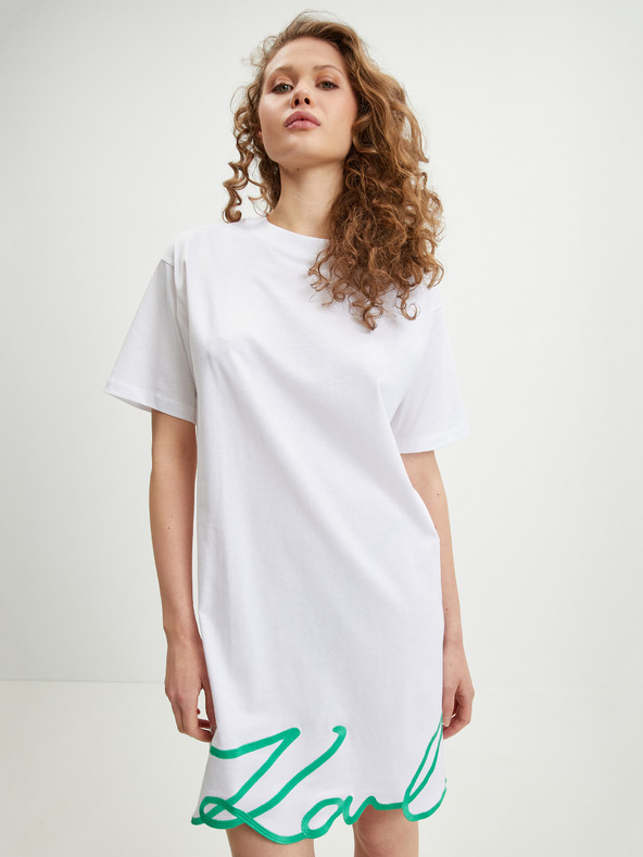 Karl Lagerfeld Rochie albă pentru femei KARL LAGERFELD