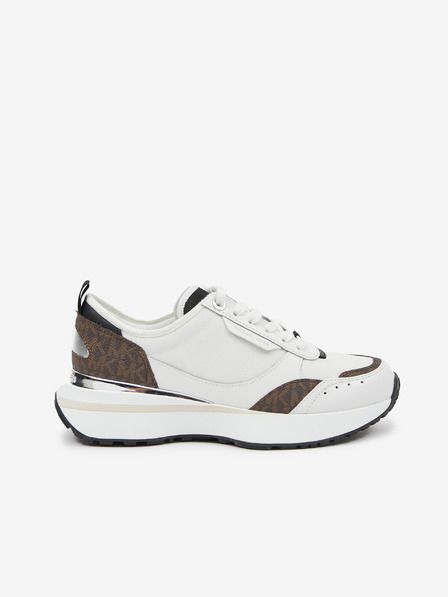 Michael Kors Adidași Michael Kors Flynn Trainer maro și albi pentru femei