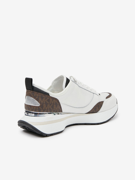 Michael Kors Adidași Michael Kors Flynn Trainer maro și albi pentru femei