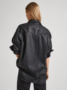 Pepe Jeans Cămașă neagră supradimensionată din denim pentru femei Pepe Jeans