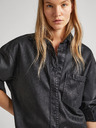 Pepe Jeans Cămașă neagră supradimensionată din denim pentru femei Pepe Jeans