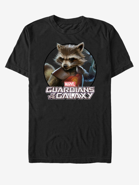 ZOOT.Fan Tricou negru unisex Rocket Guardians of the Galaxy ZOOT.Fan Marvel