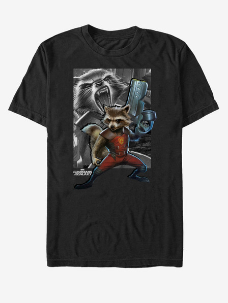 ZOOT.Fan Tricou unisex negru Rocket Guardians of the Galaxy ZOOT.FAN Marvel