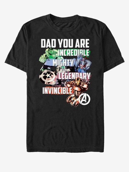 ZOOT.Fan Tricou unisex negru ZOOT.Fan Marvel Avenger Dad