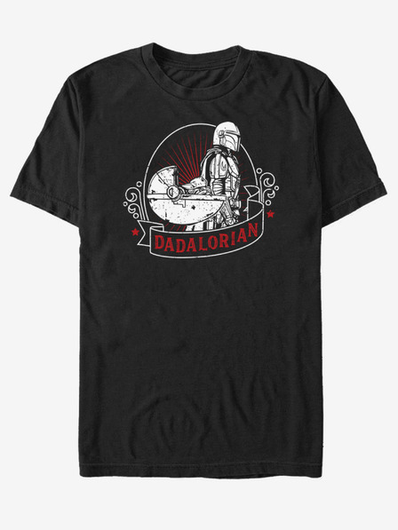 ZOOT.Fan Tricou unisex negru ZOOT.Fan Star Wars Mando insignă