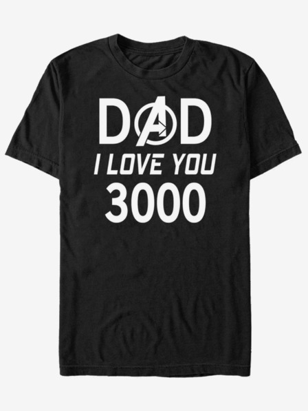 ZOOT.Fan Tricou negru unisex ZOOT.Fan Marvel Dad 3000