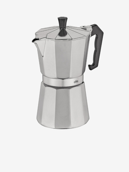 Cilio Mașină de cafea/espresso Classico cu inducție din aluminiu argintiu pentru 6 cești Cilio
