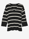 Vero Moda Pulover cu dungi negre și albe pentru femei Vero Moda Saba