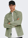 ONLY & SONS Tricou de bărbați verde din catifea ONLY & SONS Alp