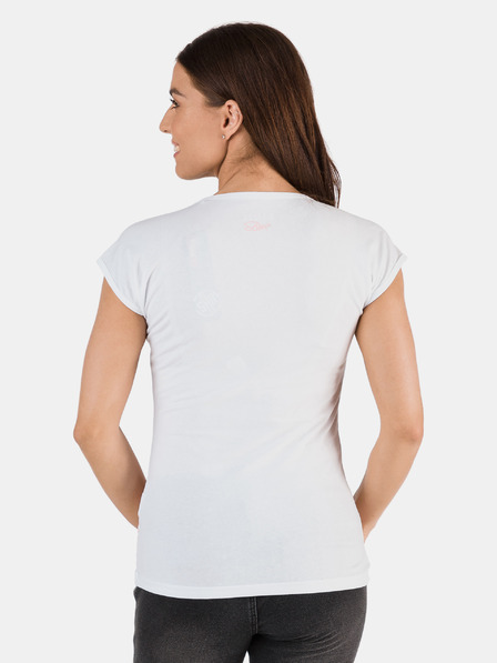 Sam 73 Tricou dungat roz și alb pentru femei SAM 73 Jonna