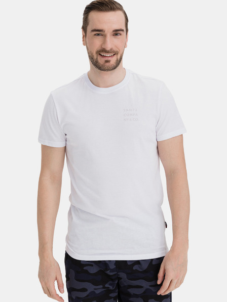 Sam 73 Tricou alb pentru bărbați SAM 73