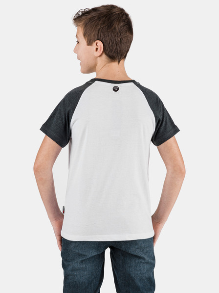 Sam 73 Tricou negru și alb pentru băieți cu imprimeu SAM 73