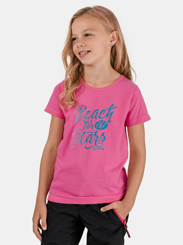 Sam 73 Tricou roz pentru fete SAM 73 Bidano