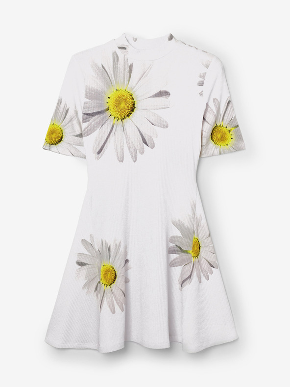 Desigual Rochie florală albă pentru femei Desigual Margaritas