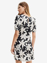Desigual Desigual Nashville rochie florală albă și neagră pentru femei