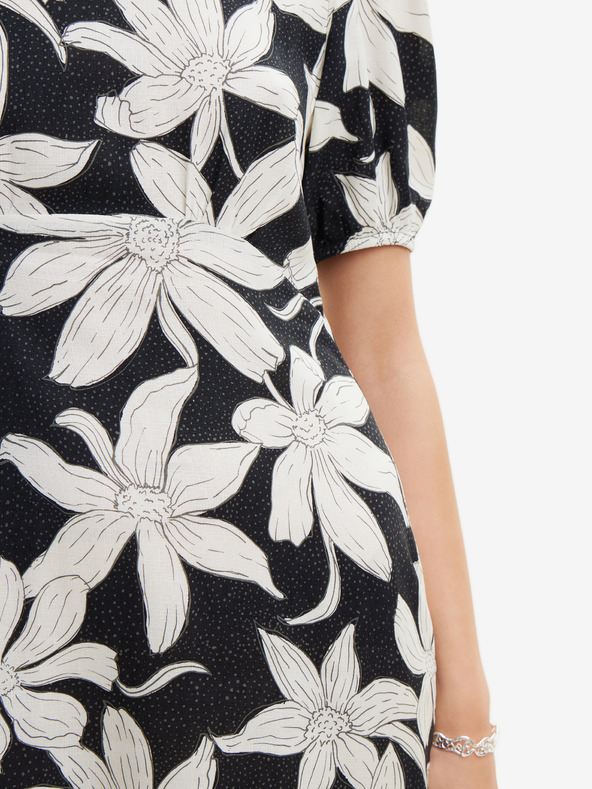 Desigual Desigual Nashville rochie florală albă și neagră pentru femei