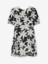 Desigual Desigual Nashville rochie florală albă și neagră pentru femei