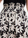Desigual Rochie midi florală pentru femei Desigual Marlon albă și neagră