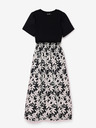 Desigual Rochie midi florală pentru femei Desigual Marlon albă și neagră