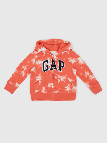 GAP Baby hanorac cu glugă tie dye logo GAP
