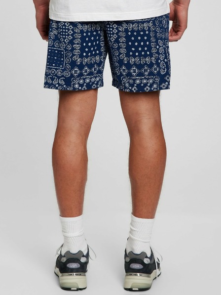 GAP Pantaloni scurți din bumbac cu imprimeu albastru GAP