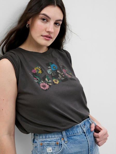 GAP Tricou cu logo floral GAP
