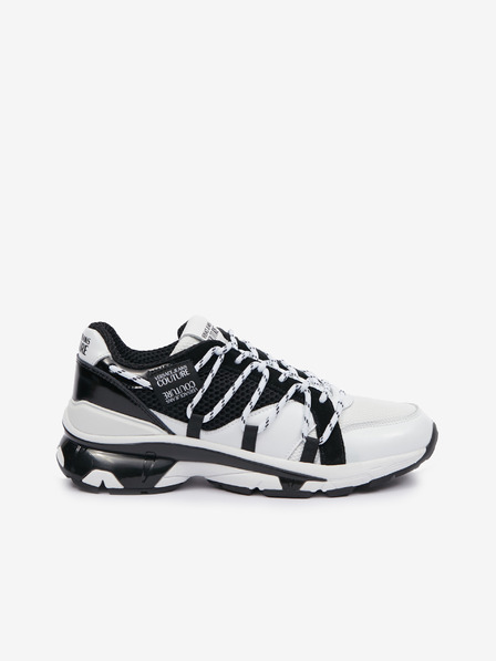 Versace Jeans Couture Adidași de bărbați negri și albi cu detalii din piele Versace Jeans Couture Fondo Nabas 56