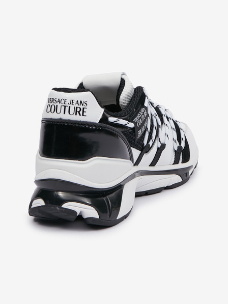 Versace Jeans Couture Adidași de bărbați negri și albi cu detalii din piele Versace Jeans Couture Fondo Nabas 56