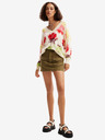 Desigual Cardigan floral de damă roșu și crem Desigual Join