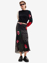 Desigual Pulover înflorat negru pentru femei Desigual Demis