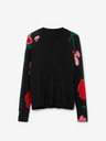 Desigual Pulover înflorat negru pentru femei Desigual Demis