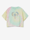 Desigual Desigual Daira tricou batik galben și verde pentru fete