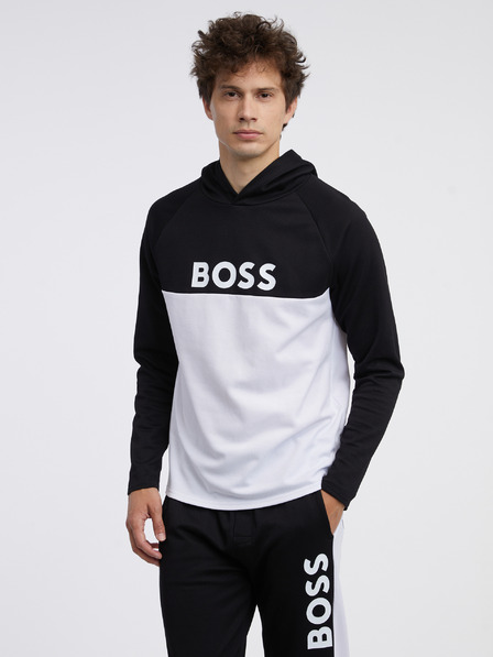 BOSS Hanorac alb și negru pentru bărbați Hugo Boss